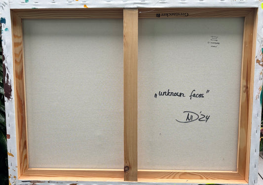 Unknown faces - Move meets illusions - 60x80x4,5 cm - Unikat mit Echtheitszertifikat