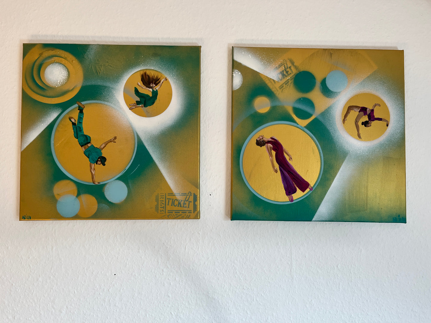 Showticket I - Move meets illusions - 40x40 cm - Unikat mit Echtheitszertifikat