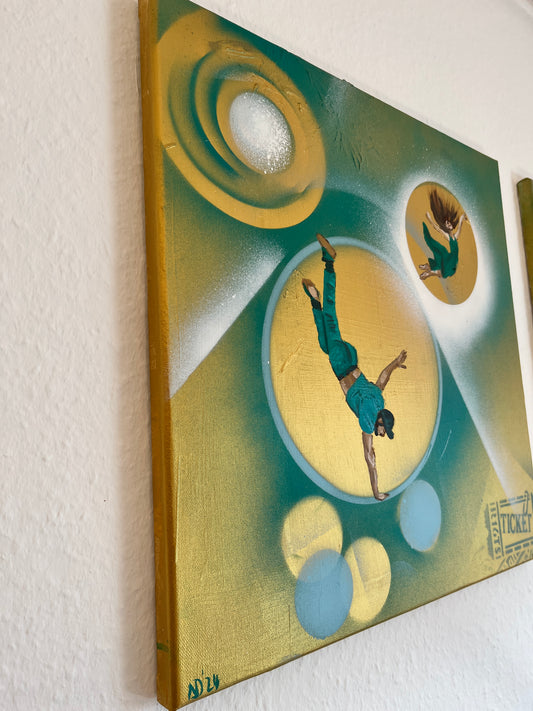 Showticket I - Move meets illusions - 40x40 cm - Unikat mit Echtheitszertifikat