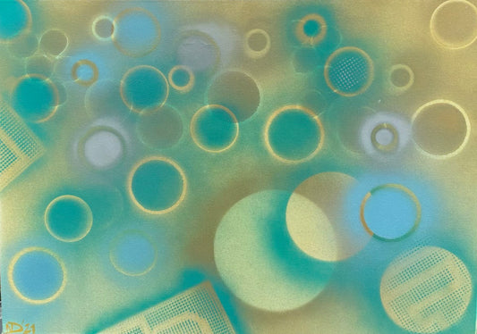 Bubbles I - aus der Serie "Illusions" - 50 x 70 x 4,5 cm - Unikat