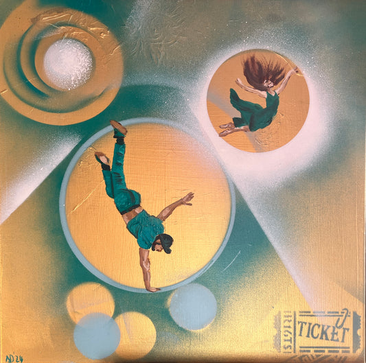 Showticket I - Move meets illusions - 40x40 cm - Unikat mit Echtheitszertifikat