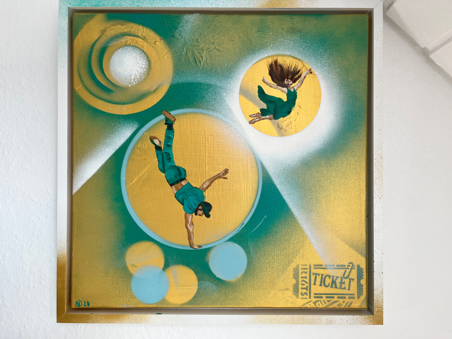 Showticket I - Move meets illusions - 40x40 cm - Unikat mit Echtheitszertifikat